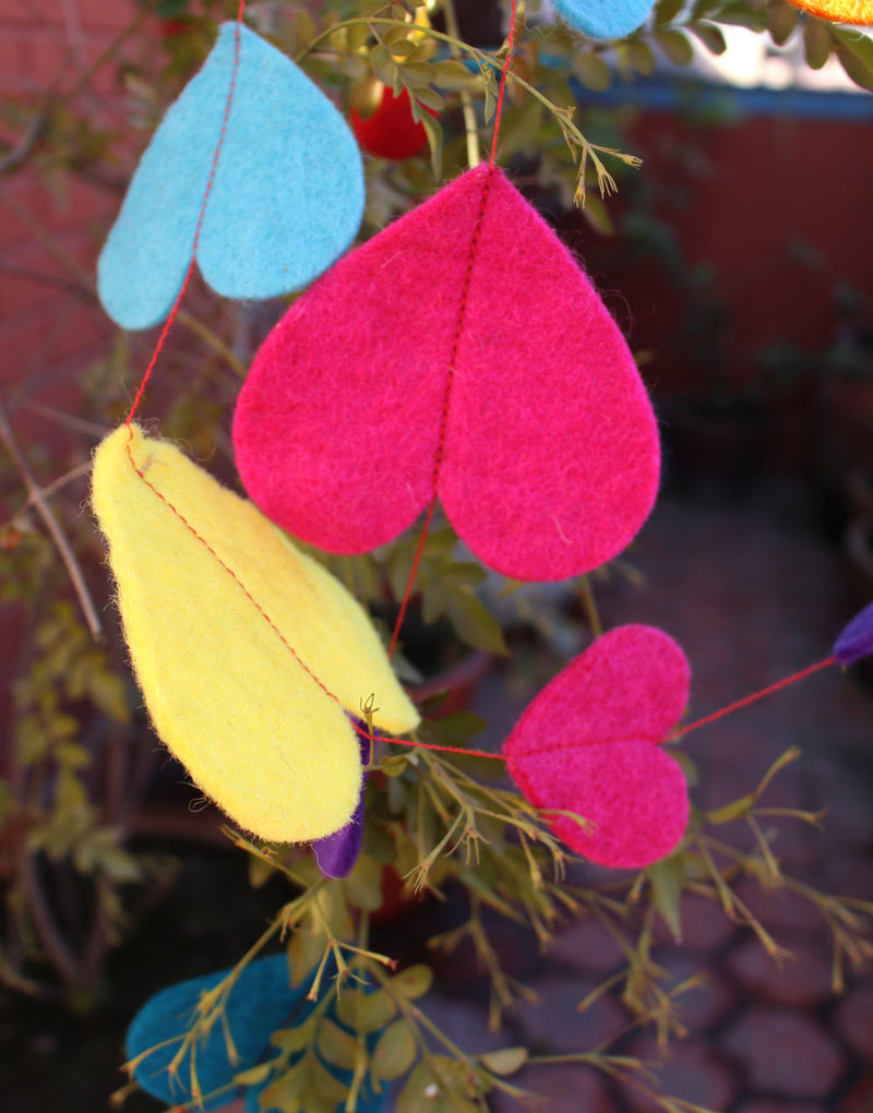 Felt Hanging Big Heart Ceiling Hanging Decor - nepacrafts