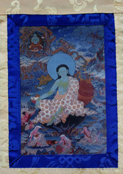 Tibetan Deities Photo Brocade Banner - nepacrafts