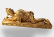 Reclining Buddha Statue, Nirvana Buddha Statue made of Brass 8.5 inch long - nepacrafts