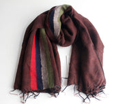 Stripe Yak Wool Shawl - nepacrafts
